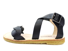 Angulus sandal black with buckle
